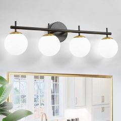 Lámpara de tocador de baño de 4 luces, Caja dañada, 7-3, 99999900232495