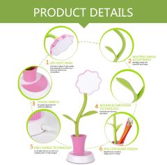 Lámpara de planta para escritorio Con carga Led ; Caja Dañada; 99999900285676; 2.2