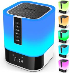 Altavoz Bluetooth de luz nocturna, 5 en 1, lámpara de noche con control táctil; Caja Dañada; 99999900288005; 8.3