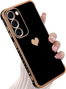 Estuche para teléfono Samsung Galaxy S23 Diseño Mujer color Negro con Dorado; Caja Dañada; 99999900275094;1.3