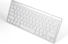 Teclado Inálambrico Bluetooth Blanco, Caja Dañada, 99999900279384, 8.3