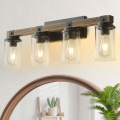 Lámpara Tocador de 4 Luces Rústica, Caja Dañada, 99999900208113, 2.2