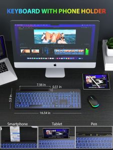 Teclado Inalambrico  Sablute AX223 retroiluminacion; Caja Dañada; 99999900283677; 8.3