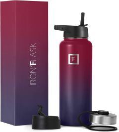 Botella de agua deportiva de 40 onzas IRON FLASK; Caja Dañada; 99999900287555; 3.2