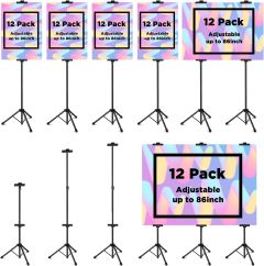 Set 12 Soportes de Tripodes Para Rótulos Barydat, Caja Dañada, 99999900237056, 12