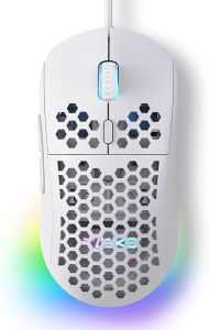 Mouse Ergonómico Con Cable TMKB Falcon M1SE Blanco, Caja Dañada, 99999900288651, 8.3