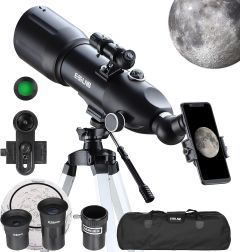 Telescopio Astronómico ESSLNB 400x80mm; Incompleto ( Falta Trípode) ; Sin caja pero con empaque; Rayones mínimos no captados por la cámara; 99999900276958; 7
