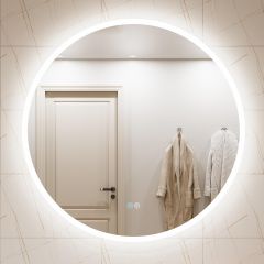 Espejo de Baño Con Luz Led Redondo 32 Pulgadas Horow, Caja Dañada, 99999900283917, 11