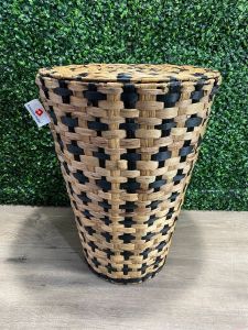 Canasta Mediana con Tapa de Mimbre Negro/Marron #6, Sin Empaque, CG, 99999900234705